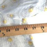 Sleeper NWT  Brigitte Floral Midi Dress Sz S 100% Linen White Yellow Daisies Photo 6