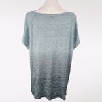Juicy Couture Blue Ombre Knit Top Short Sleeve Slouchy Lightweight XL Photo 4