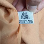 Vtg 1980s Bicci Peach Orange Double Breasted Square Button Embroidered Blazer 8 Photo 5