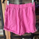 Anthropologie SUNDRY shorts high waisted barbie pink performance hiking activewear workout Photo 2