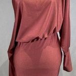 Votique dusty rose long sleeve sleek and chic pencil skirt dress size medium Pink Photo 0
