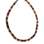 Colorful Beaded Native American Handmade Beaded Necklace and Earring Set Red Photo 4