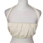We Wore What Cream Halter Crop Top Size Medium NWT Tie Neck Halter Top Photo 0