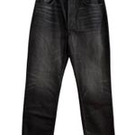 Rag and Bone Alex High Rise Straight Worn Black Button Fly Rigid Size 32 Womens Photo 2