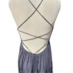 Cider  Solid Backless Pleated Maxi Dress Size Large Photo 6