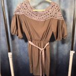 Esley Brown Dress with Detail Photo 0