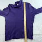 Susan Bristol Vtg L Large Turtleneck lettuce Trim Purple Ribbed Cottagecore 90s Photo 9