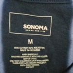 Sonoma Womens Navy Blue Sleeveless Tank Top With Gold Pineapple Print M Cotton/P Photo 3