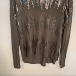 Forever 21 XXI  Long Sleeve Top Olive Green Sequins Photo 2