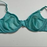 Victoria's Secret  Bra Underwire Sheer Sheer Mesh Ruffle Floral Seafoam Green Y2K Photo 7