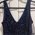 THEIA Sequin Formal Short Bodycon Dress Navy Size 12 Photo 6