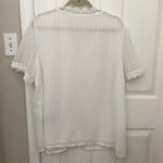 Amazon Women’s Chiffon Lace V-Neck Short Sleeve Top in White Photo 10