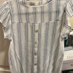 Blu Pepper Boutique Flutter Sleeve Striped Blouse Photo 3