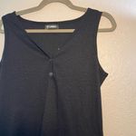 Flamingo Urban Black Fitted Sleeveless Tank Top Mini Dress SZ M 1/4 Button Blue Size M Photo 3