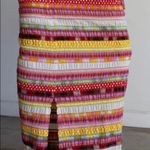 Vintage 70s F.A. Chatta Patchwork Stripe Maxi Skirt M Multiple Size M Photo 2