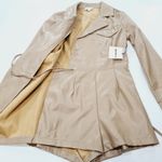 superdown Chantel Leather Romper in Nude Small Photo 7