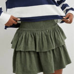 Aerie  Women's Ready‎ To Ruffle Mini Skirt Green Sz M Photo 0