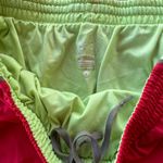 Nike Coral Red Lime Yellow Dri Fit Running Shorts Size Large Photo 3