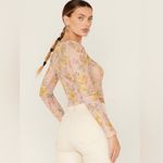 We The Free Free People Angelina Floral Long Sleeve Top in Light Combo Retail $78 Photo 1