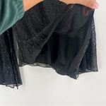 J Laxmi Black All Over‎ Beading Sheer Chiffon Flate Sleeve Asymmetrical Blouse Size XL Photo 7