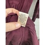 Max Studio Tiered Peasant Prairie Dress Women XS Burgundy Cottage Victorian Boho Photo 5