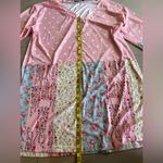 LILY by Firmiana Tunic Top Womens L Large FLORAL PINK Blue POLKA DOT Shirt Photo 11