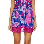 Free People Spring Fling Mini Dress in Ultra Violet Combo Small Photo 1