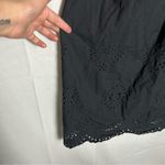 ZARA  Solid Black Eyelet Hem Sleeveless Midi Dress Size Small Photo 2