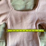 Light Pink Balloon Sleeve Knit Sweater Photo 6