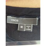 Vince Navy Blue Sheer Back Neck Long Sleeve Crew Neck Casual Top Womens MEDIUM Photo 4