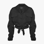 OW Collection Vegas Satin Jacket Black Womens Size Small Photo 0