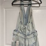 BLANK NYC Light Blue Denim Halter Jumpsuit Photo 8