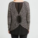 Joseph Ribkoff New  Champagne/Black Top sheer size medium Photo 1