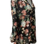 Liberty Love  Ladies Size XL Black Multicolor Floral Blouse Photo 0