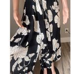 H&M  Button Down Maxi belt Shirt Dress Small Pale Floral Print Stretch Waist #14 Photo 9