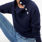 J.Crew fleece button cowl neck detail long sleeves pullover sweater Size XXLarge Photo 1