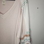 Free People NWOT  Bubble Top embroidered Pink Photo 7