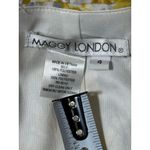 Maggy London Womens Size M Midi Dress Yellow White Floral Batwing Sleeve Pockets Photo 7