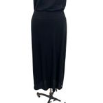 Theory  Draped Mock-Neck Dress Sleeveless Midi Pullover Jersey Black Size‎ XS Photo 3