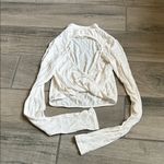 Alo Yoga Cream Ribbed Long Sleeve Top Photo 1