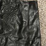 Pleather Western Embroidered Leather Style Mini Skirt Photo 2