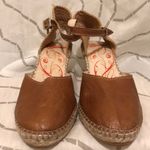 EVA SOLANA Women’s Tan & Brown Leather Wedge Sandals Size 8 Photo 13