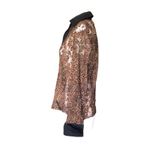 Vintage Richard Malcolm Black Unlined Mesh Lace Button Front Long Sleeve Blouse Size M Photo 5