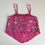 Torrid  Challis Floral Print Gin Fizz Pink Corset Crop Top Women’s Plus Size 12 Photo 5