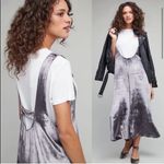 Anthropologie  Maeve Grey Crushed Velvet Wide Leg Jumpsuit Photo 1