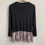 Kate Spade Black Broome Street Soiree Polka Dot Mixed Media Ruffle Hem Top Photo 8