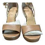 Michael Kors BELLE SANDAL leather Sz 9M Platform Pumps Tan, Brown Women's Heels Photo 3