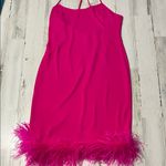 Amanda Uprichard  Marianna Midi Dress in Hot Pink Size Medium. Photo 4
