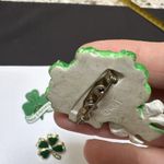 Lot Of 4 Green Clover Brooch / Lapel Pins St Patrick’s Day Photo 8