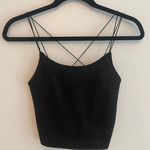 SheIn Black Sparkle Crop Top Photo 0